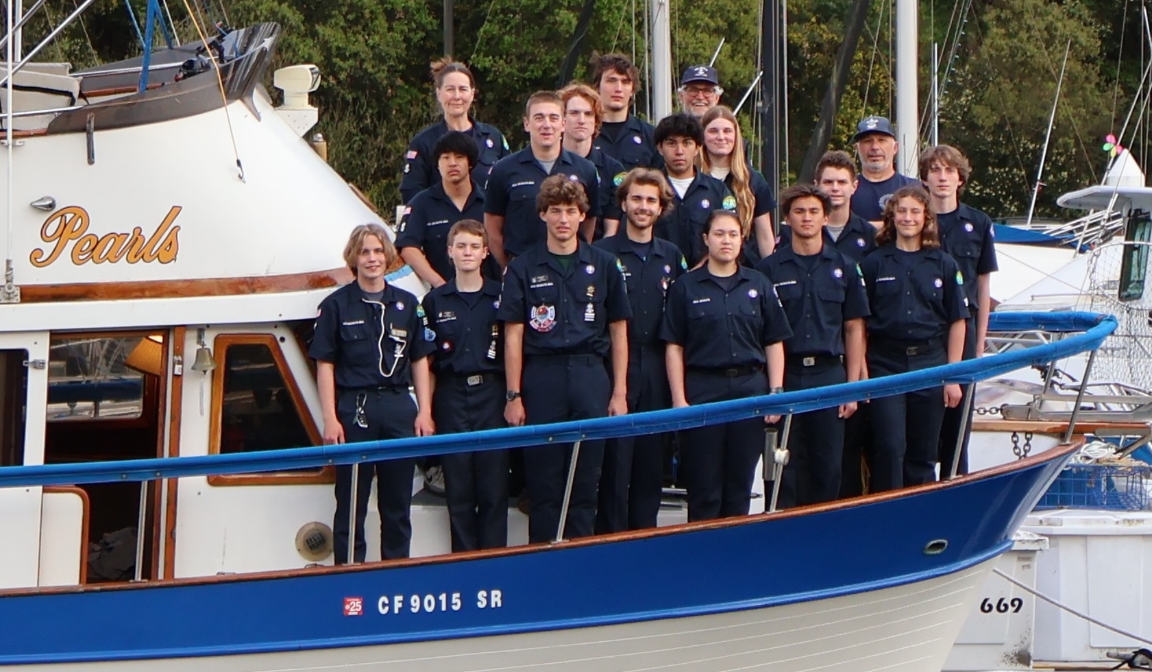 Sea Scout Ship Pearls (Ship 669) of Santa Cruz, California, Silicon Valley Monterey Bay Council, named 2025-2026 BoatUS National Flagship Award winner.